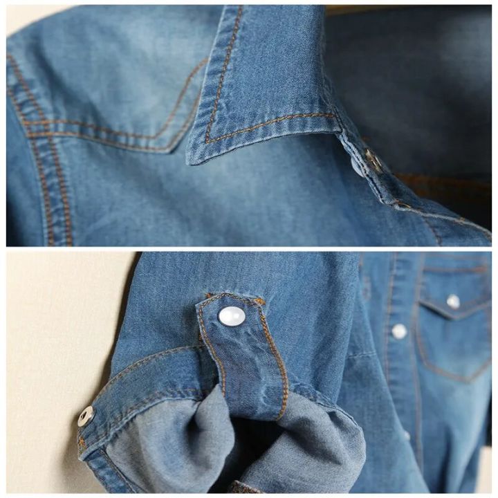 Denim%20Shirt%20Short%20Sleeve%20Womens%20Tops%20Chemise%20Femme%20Crop%20Tops%20Women%20Short%20Shirt%20Blouse%20Summer%20Cool%20Feminine%20Shirts%20-%20Image%206