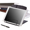 Desk Book Stand Metal Reading Rest Book Holder Angle Adjustable Stand Document Holder Portable Sturdy Lightweight(Black). 