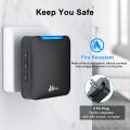 Wireless Door Calling Bell, Ding Dong Calling Bell, 300M Ranged Doorbell for Home Office-32 Ringtones 5 Adjustable Volume, Plug in Type-Black(1/2 Transmitter & 1 Receiver),2 pin. 