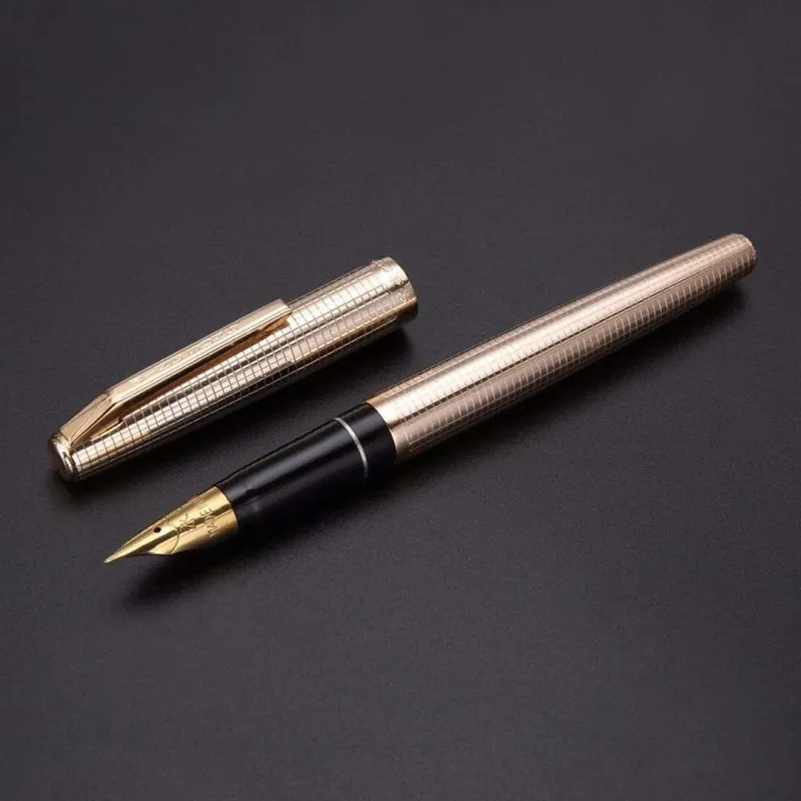 New%20Wing%20ung%20235%20Fountain%20Pen%20Aluminum%20Ink%20pen%20Gold%20Trim%20Fine%20Nib%20Aerometric%20Filler%201996%20tock%20%20tationery%20Office%20chool%20upplie%20-%20Image%203