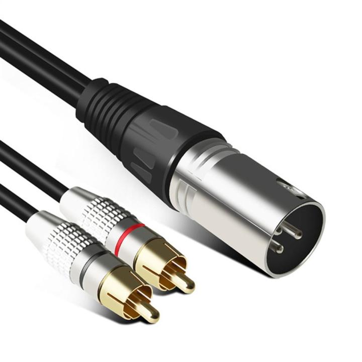 3.3ft Dual RCA To Dual XLR Cable - 2 Male RCA To 2 Male XLR HiFi Stereo Audio Cable