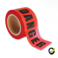 Red Danger Barricade Polyethylene Tape. 