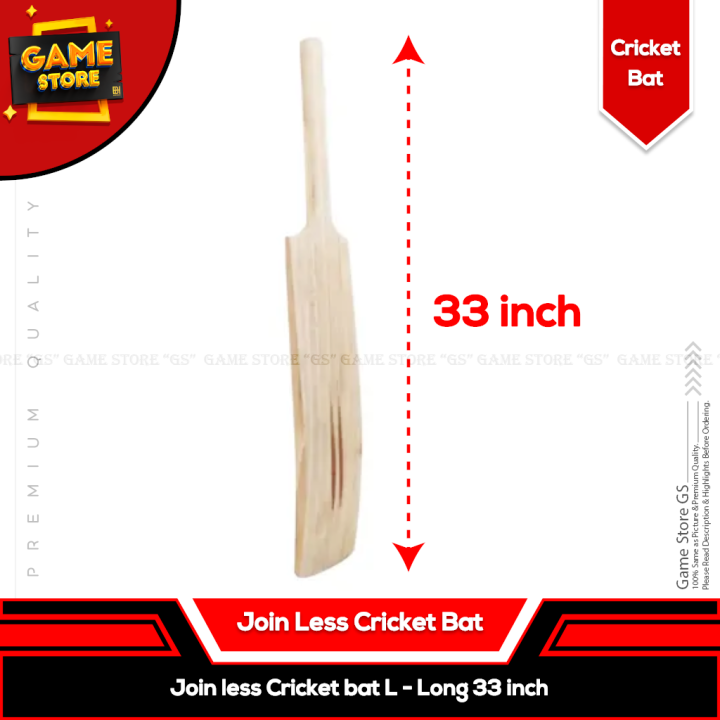 Join less Cricket bat L - Long 33" - Cricket Bat - Cricket Bat A custom tape tennis cricket bat crafted from solid wood with a direct handle sounds like a unique and specialized piece of equipment