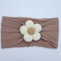 New Flower Newborn Baby Headband Soft Elastic Nylon Infant Toddler Priccess Girls Hair Band Headwear Bows Kids Hair Accessories. 