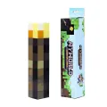 Minecraft Torch Light Game Peripherals Pixel Wind Remote Control Torch Night Light Rechargeable Miner's Lamp Diamond Light Color-changing Bottle. 