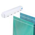 10 Feet Automatic Telescopic Clothesline 4 Wires Wall Mounted Retractable Laundry Hanger Indoor Drying Rack Towel with Hook. 
