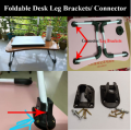 Foldable Desk Leg Brackets/ Connector (2 Set). 