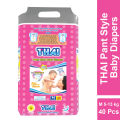 Thai Baby Diapers - (Pant Style) Medium size (5-12kg) - 40 pcs. 