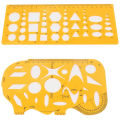 Measuring Template Circle Template and Mathematical Template Geometric Scale Plastic Drawing Rulers.