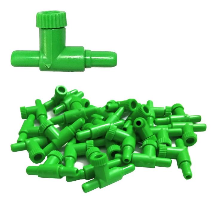 5Pcs T Shape Air Valve Connector Control Air Flow 4mm Air Line Tubing Aquarum Fish Tank