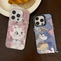 Cartoon Couple Painting Luxury Metal Lens Folding Stent Case Redmi 10C 13C 9C 10 12 9 12C 10A A1 9A 9T Note 12 13 10 11 10s 9 11s 8 Pro Poco C55 C65 M3 Pro Cute Kitty Cat Soft Case. 