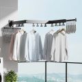 Folding Clothes Hanger Aluminum Retractable Drying Rack Wall-mounted Laundry Storage Space Save Home Hotel Clothes Hanger.