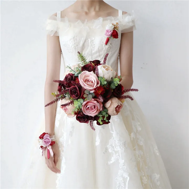 BRADOO%203X%20Burdy%20Dusty%20Pink%20Rose%20Bouquet%20-%20Blush%20Blooming%20Peony%20with%20Eucalyptus%20Perfect%20Bridal%20Wedding%20Flowers%20-%20Image%206