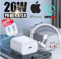 iPhone 13 Pro Max 20 watt charger with type -C to lighting fast cable Apple(Free iphone Lightning To Jack Audio) 20 watt charger. 