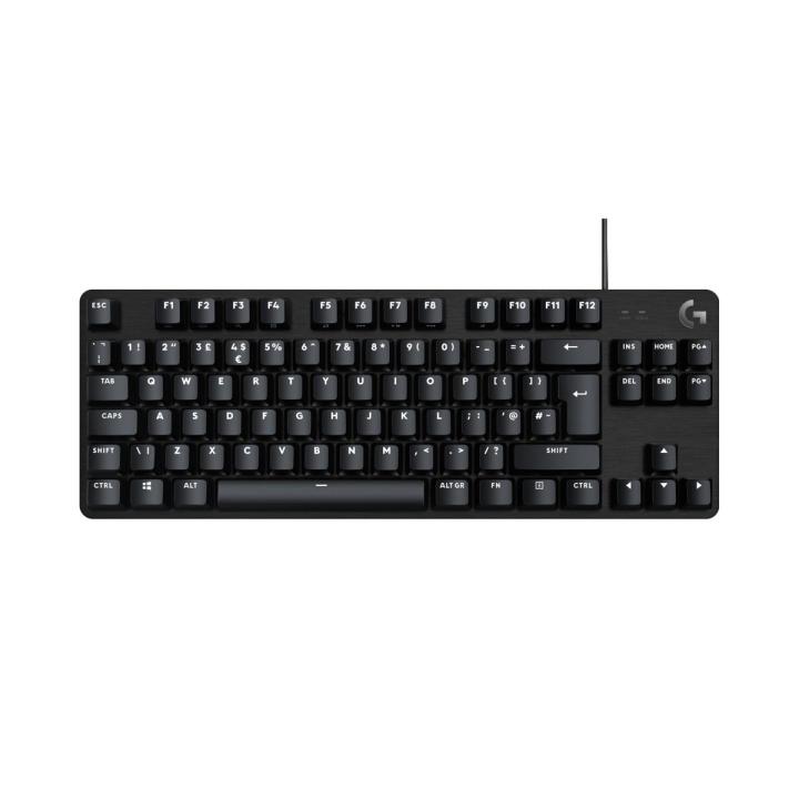 Logitech G413 TKL SE Mechanical Gaming Keyboard - Compact Backlit Keyboard with Tactile Mechanical Switches, Anti-Ghosting, Compatible with Windows, macOS - Black Aluminium
