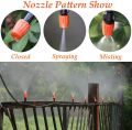 Misting Atomization Nozzle (10-Pcs), Flow Adjustable Plastic Fogger With 4mm Tee (10-Pcs) for Field Crops, Vegetables, Nursery, Garden Irrigation.. 