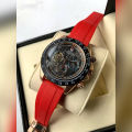 Luxury Chronograph Movement Rubber Belt Wrist Watch For Men.. 