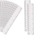 2pcs Clear Transparent Straight Shatter Resistant Ruler, Measuring Tool for Students & Office 6 inch(15cm).