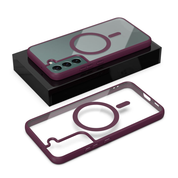 For%20Samsung%20Galaxy%20S22%20Plus%205G%20Mobile%20Cover%20MagSafe%20Compatible%20Shockproof%20Transparent%20Slim%20Fit%20Wireless%20Charging%20supported%20Frosted%20Border%20Phone%20Back%20Case%20Mobile%20Cover-EGL%20-%20Image%203