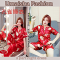 womans ice silk home wear 3 pcs set. ✨ নতুন কালেকশন অ্যালার্ট ✨ কোরিয়ান এসি সিল্ক ৩ পার্ট শার্ট-প্যান্ট 😍.
