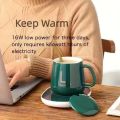 Ceramic Coffee Mugs with Temperature Control, Milk Heater, Thermal Insulation Pad, Tea Cup Set, Creative Coaster, 350ml.