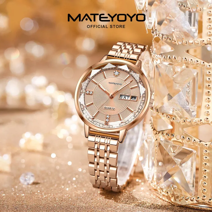 MATEYOYO%20Women%20Watches%20Diamond%20Casuals%20Retro%20Stainless%20Steel%20Strap%20Watches%20Quartz%20Watches%20Calendar%20Dial%20Luminous%20Pointer%20Watches%205ATM%20Waterproof%20Watches%20Business%20Wristwatch%20for%20Women%20Ladies%20-%20Image%208