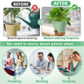 3Pack 6.5Inch Self Watering Pots for Indoor Plants,Flower Pots Planter with Drainage Holes and Wick Rope Durable ,White.