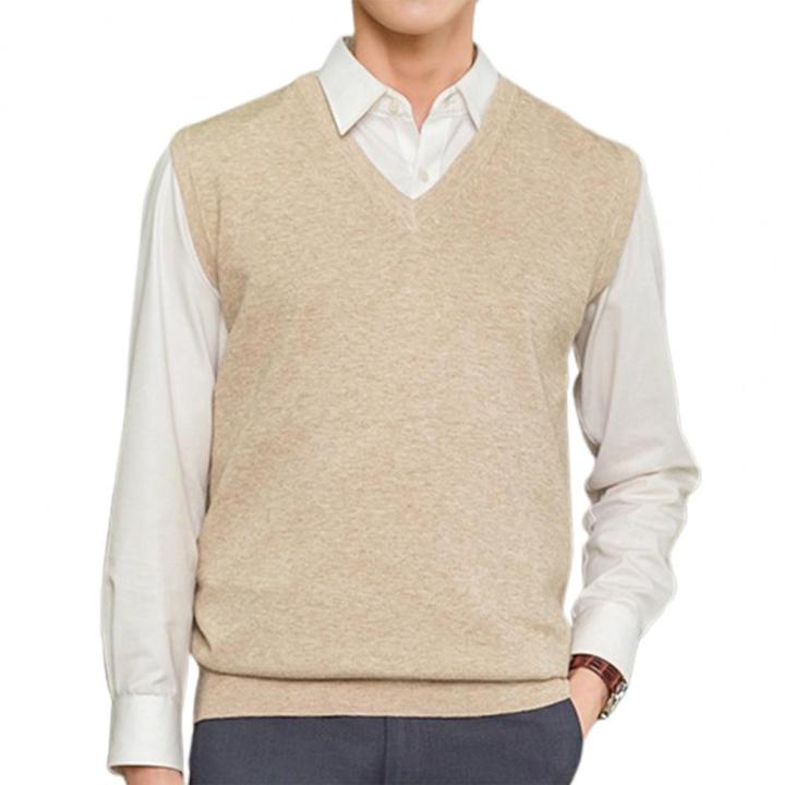 Men%20Knitted%20Vest%20Sleeveless%20Loose%20Warm%20Sweater%20Vest%20Men%20Solid%20Color%20V-neck%20Pullover%20Waistcoat%20Sweater%20Vest%20Top%20ropa%20hombre%20-%20Image%205
