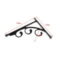 2pcs Black Aluminum Shelf Bracket L Shape European Style Wall Mounted Hanging Angle Bracket Heavy Duty Supporter for Commodity.
