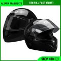 STM Stylish Full Face Motorcycle Helmet with Retro Graphic Design - L Size. 