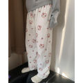 Sanrio Hello Kitty Plush Pajama Pants Anime Kt Cat Coral Fleece Soft Trousers Women Casual Home Trousers Kawaii Birthday Gift.