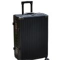 The Aluminum-Style Latch Luggage - Metallic Gunmetal Gray. 