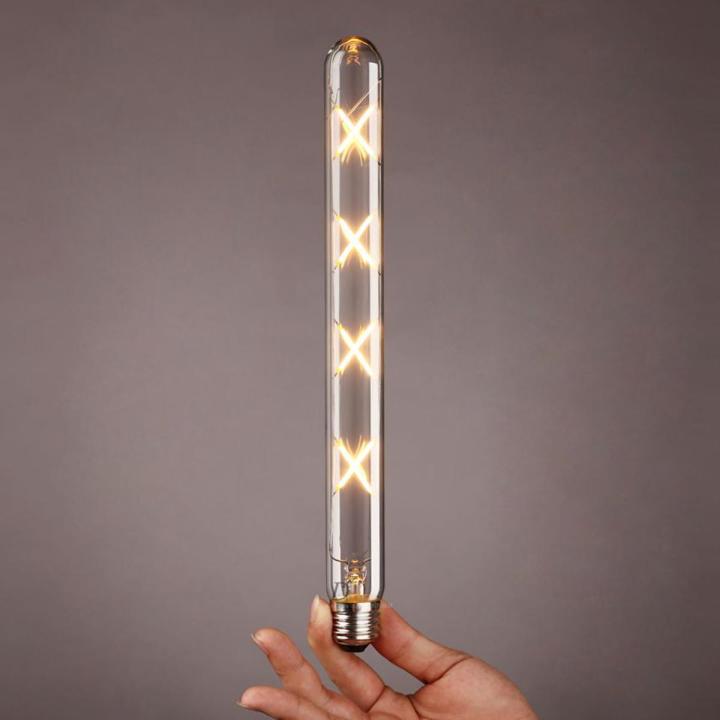 8 Watt Clear Dimmable Led T30 Tubular Filament Bulb E27 500 Lumens 2200K-300Mm 01-5023 - Rgb Led Strip Light