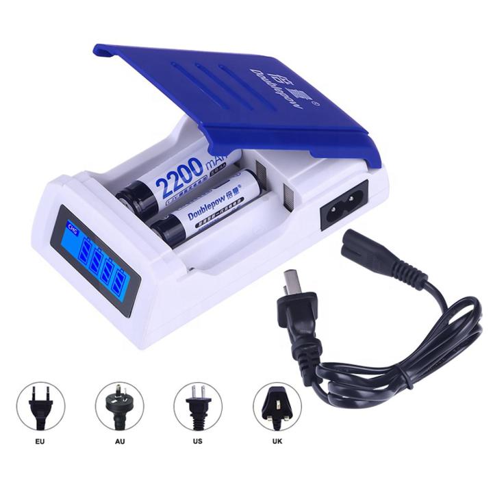 Smart AA AAA 1.2V Ni-MH battery charger, Quick Charging LCD 4 slots