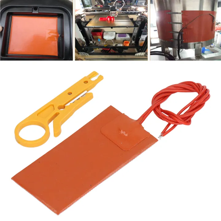 Silicone%20Rubber%20Heating%20Pad,%20Flexible%20Heating%20Mat%20250%20degrees%20Celsius%20Maximum%20Working%20Temperature%2012V%2015W%20for%203D%20Printer%20Hot%20Bed%20-%20Image%202