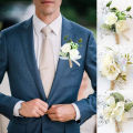 shenggao 1Pcs Bridal Artificial Rose Boutonniere Corsage Wedding Flowers Bouquet Groom Man Suit Party Decoration.