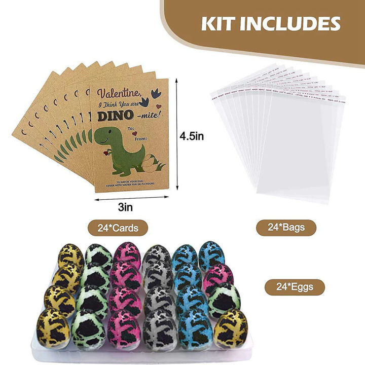 Qiunery%2024Pcs%20Easter%20Dinosaur%20Eggs%20Set%20With%2024%20Dinosaur%20Eggs%20And%20Cards%20Assorted%20Color%20Easter%20Game%20Easter%20Gifts,%20Dinos%20Egg%20Grow%20In%20Water%20Decor%20For%20Kids,%20Toddler%20-%20Image%203