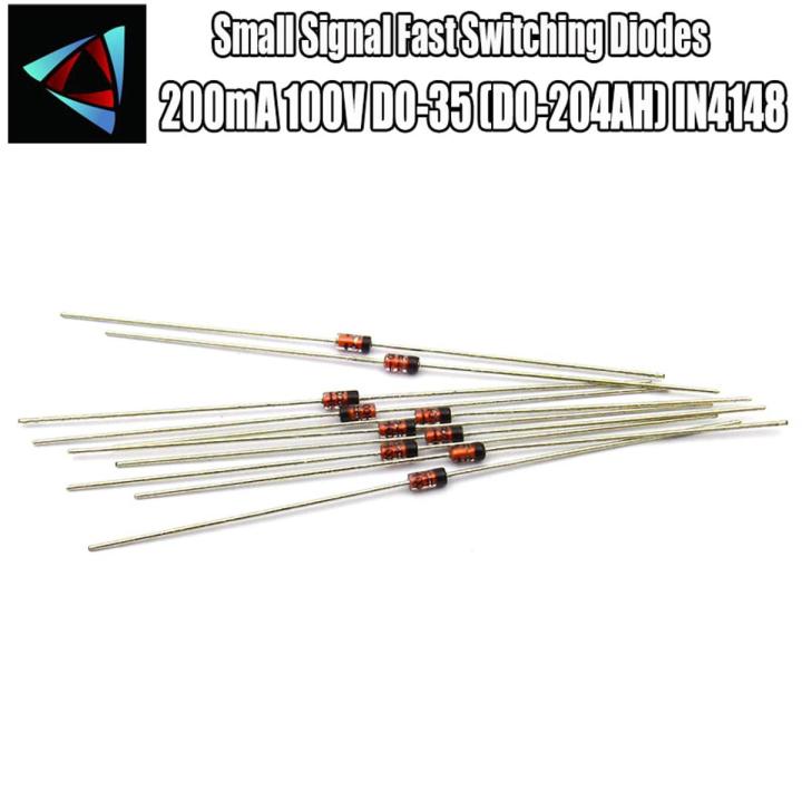 【Mary DAI Store】50 Pcs 1N4148 Small Signal Switching Diodes Axial 200mA 100V IN4148 1N IN 4148 50 Volt