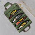 Toll Roll Bag with 4 Detachable Pockets and 4 Zipper Pouches Multifunction Hardware Tool Organizer for Car Home DIY Construction Motorcycle.