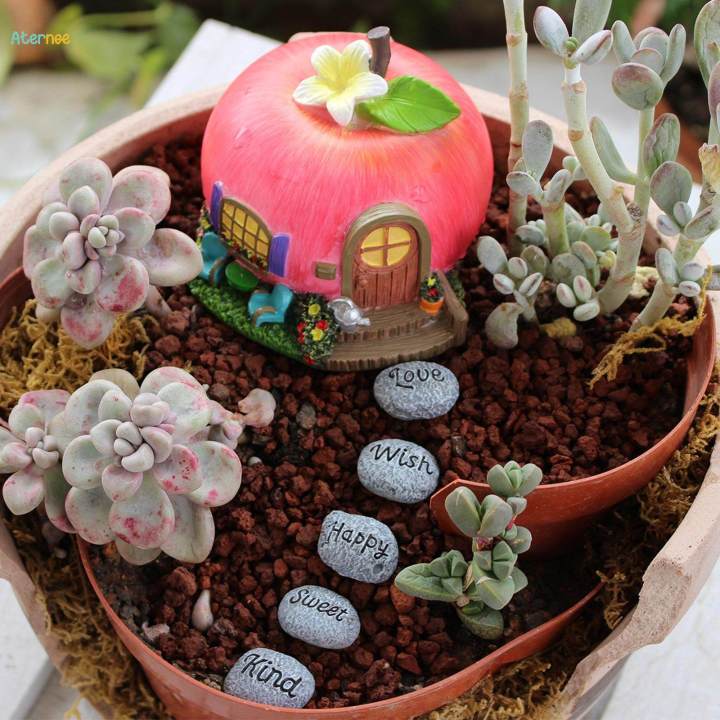 Potted Paving Stones Small Stones Potted Decor for Landscaping Garden Lawn