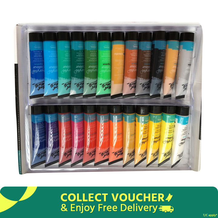 Paint Color Box Mont Marte 18/24/36/48 Acrylic Color Box 36ml Per Tube Paint Set for ...