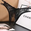 Crotch Opening Women's Panties Lingerie Lace Bowknot G-string Thong Floral Temptation Underwear for Ladies Pantys Honoria. 