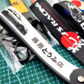 JDM Car Keychain Key Tag Personality Spring Clip Lanyard Racing Modified Nylon Motorcycle Keyring Auto Key Holder Accessories.