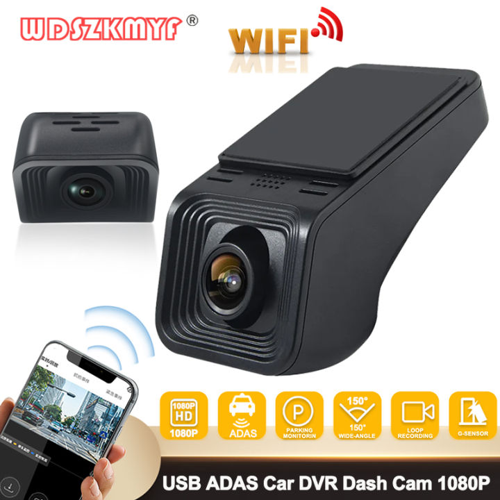 Car DVR USB 1080P Car Camera Wifi Video Recorde Front Camera ADAS Dashcam for Android Auto Multimedia Black box Car Assecories