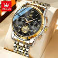 Olevs 2859 luxury fashion stainless steel imported waterproof chronograph active wrist-watch for men. 