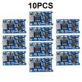 10Pcs-CURRENT Protections TP4056 TP-4056 TP 4056 5V 1A Micro USB With Current Protection Charger Circuit Module Li-Ion Lithium Lipo 18650 AA AA Battery Charging Circuit Board Adapters.
