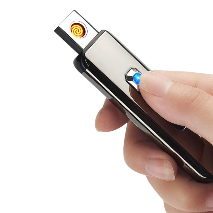 New%20Mini%20Electroplating%20Electric%20Small%20Double%20Side%20USB%20Recharging%20Windproof%20Flameless%20Portable%20LED%20Lighter%20-%20Image%202