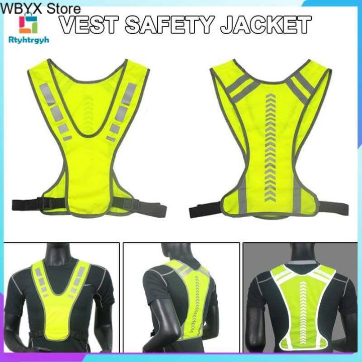 WBYX Store RR Reflective Vest Safe Jacket for Running Jogging Cycling Motorcycle Night Motor Cycle Reflectorized Vest Motorcycle Safty Vest Reflected Vest For Men Reflective Vest Safety Running