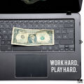 Work Hard & Play Hard Laptop Sticker & Skin Vinyl Decal Waterproof Removable Laptop Sticker For All Kind Of Laptop - LS133 - PetPointers.