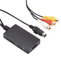 2X S-Video to HDMI Converter S-Video and 3RCA CVBS Composite to Audio Video Converter Support 1080P 720P.